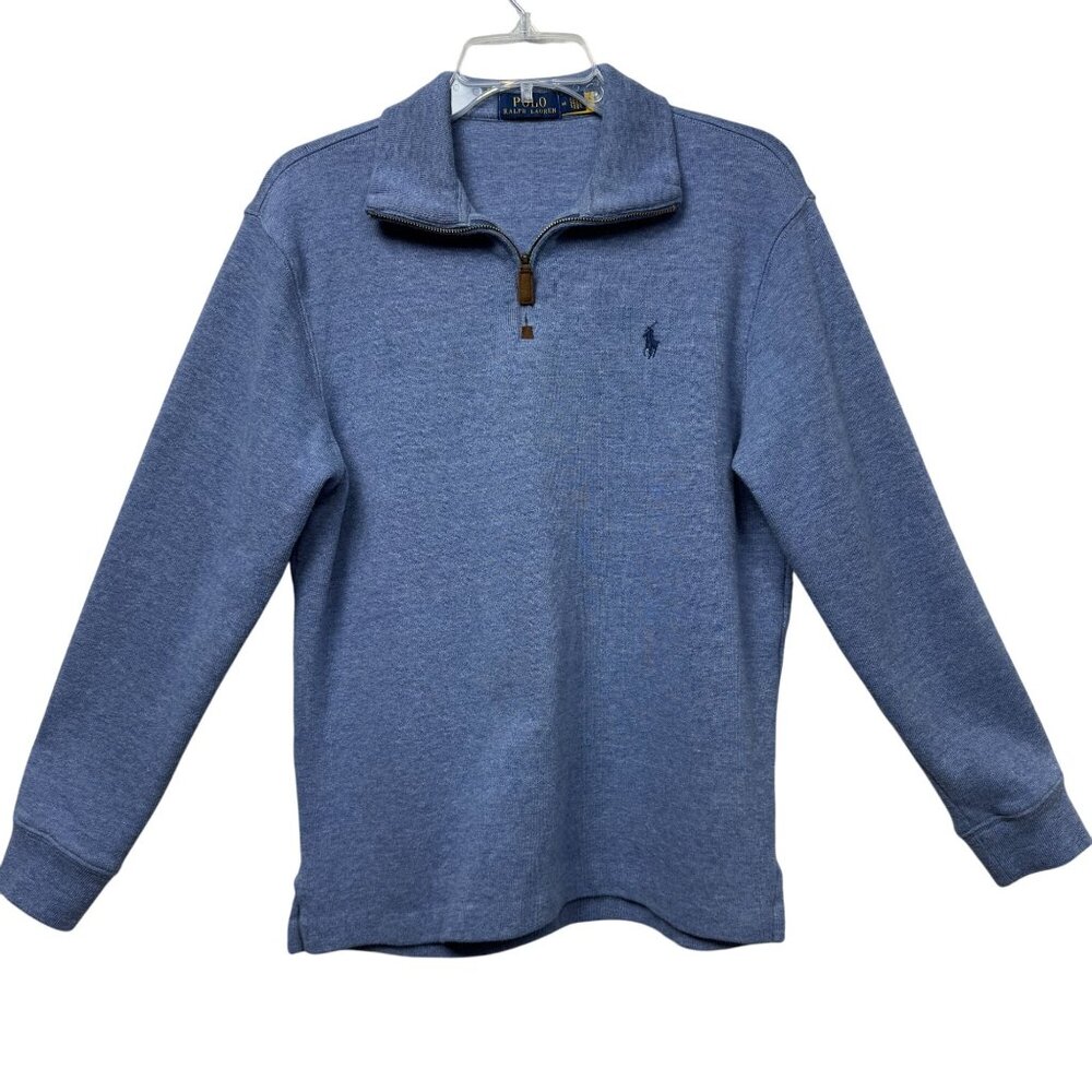 Polo Ralph Lauren Blue Half-Zip Pullover Sweatshirt M Long Sleeve Casual Wear